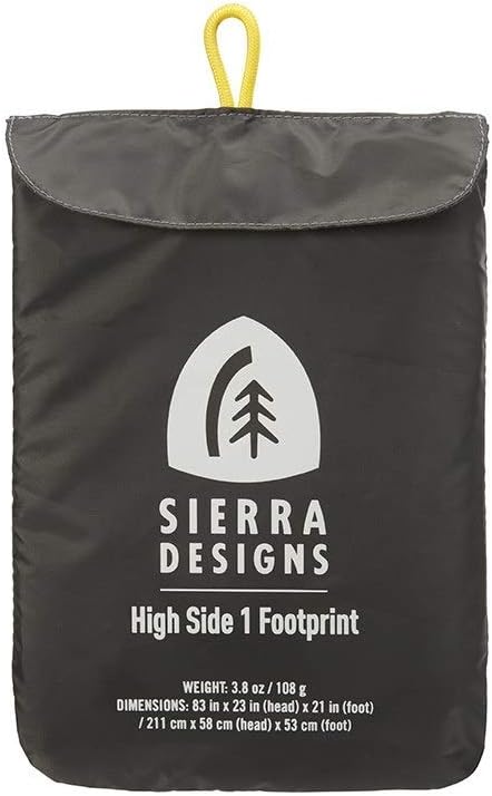 Sierra Designs High Side 1 Footprint, Ultralight Tent for Camping & Hiking