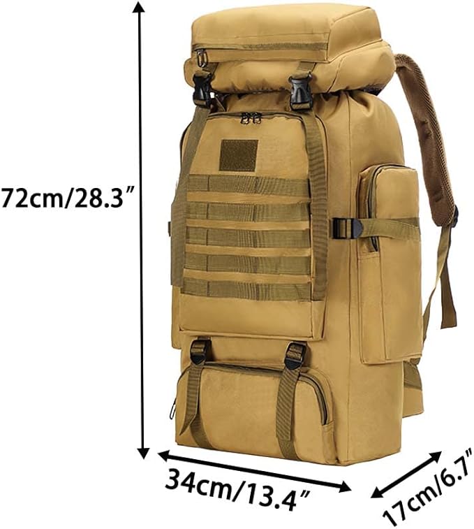 YFREAL 80L Hiking Camping Backpack,Hunting Backpack for Outdoor,Backpack Waterproof,Tactical Backpack for Men Women