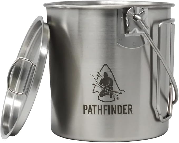 The Pathfinder School Stainless Steel Bush Pot and Lid Set (32 ounce)
