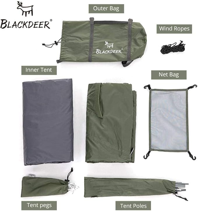 GeRRiT Products 2P Backpacking Tent Outdoor Camping 4 Season Tent with Snow Skirt Double Layer Waterproof Hiking Trekking Tent
