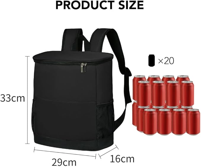 IYARKAI® Insulated Cooler Backpack, Backpack Cooler, 20 Can Backpack Cooler Leak Proof, Insulated Soft Cooler Bag, Lightweight, Cold-Weather Duffel Bag for Beach, Camping, Outdoor Activities
