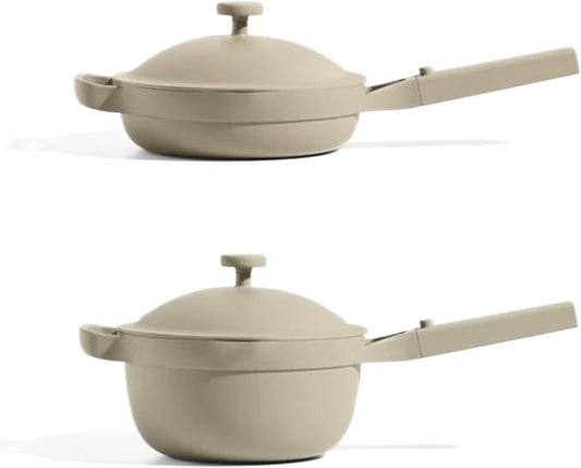 Our Place Mini Home Cook Duo - 8.5" Always Pan & Small Perfect Pot Bundle | Multi-Functional Cookware Set Replaces 18 Pieces | Steam