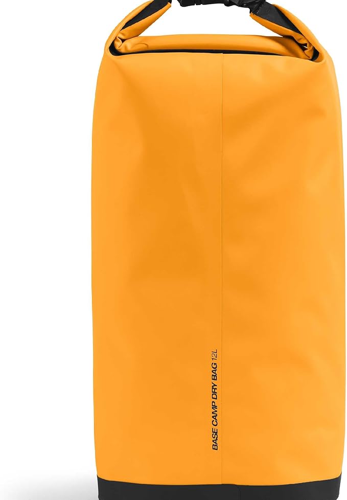 The North Face Base Camp Dry Bag - Roll-Top Waterproof Stuff Sack, Ideal for Camping Gear & Kayak Accessories, Summit Gold/TNF Black, 12 Liters