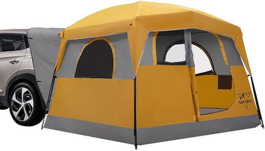 SanHima SUV Tent for Family Camping - Waterproof & Windproof SUV Tailgate Tent with Storage Bag for Van Jeep CUV Model Y, Up to 6-8 Person