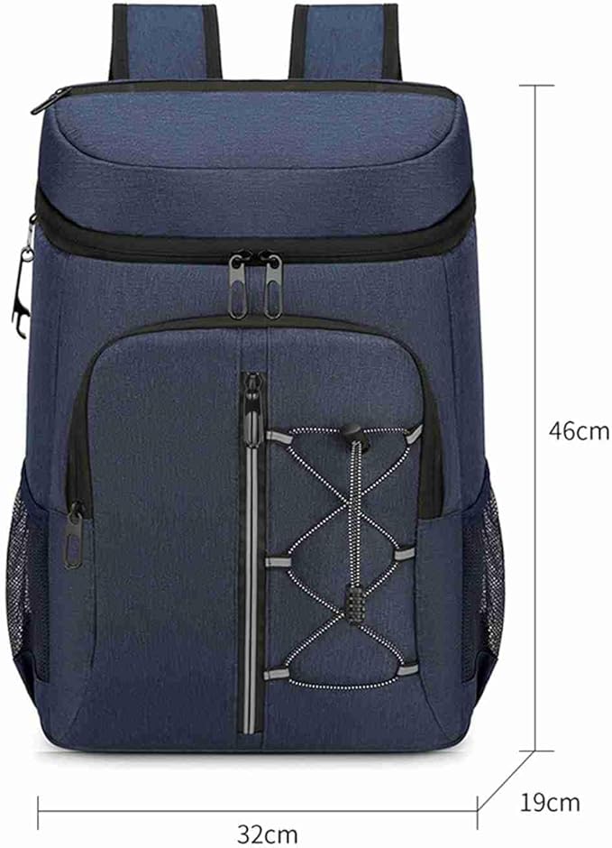 Insulated Cooler Backpack Leak Proof Aluminum Foil Inner Oxford Exterior for Camping Hiking Outdoors