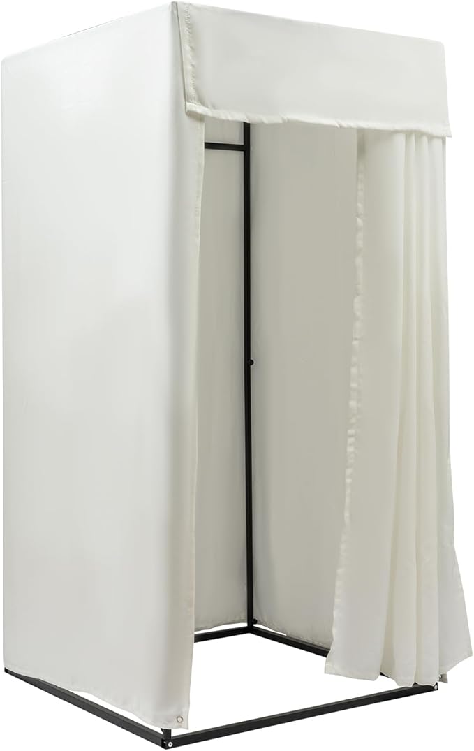 Clothing Store Fitting Room, Dressing Room, Removable Portable Changing Room Tent, Fitting Room for Boutique, Privacy Dressing Room for Indoor Outdoor House Office Shopping Mall (Rectangular-White-A)
