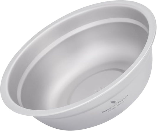 Boundless Voyage Titanium Camping Plate Bowl Set Rice Soup Salad Stackable Serving Bowls Ultralight Dinnerware Set Dishwasher Safe 1000ml ti1146T