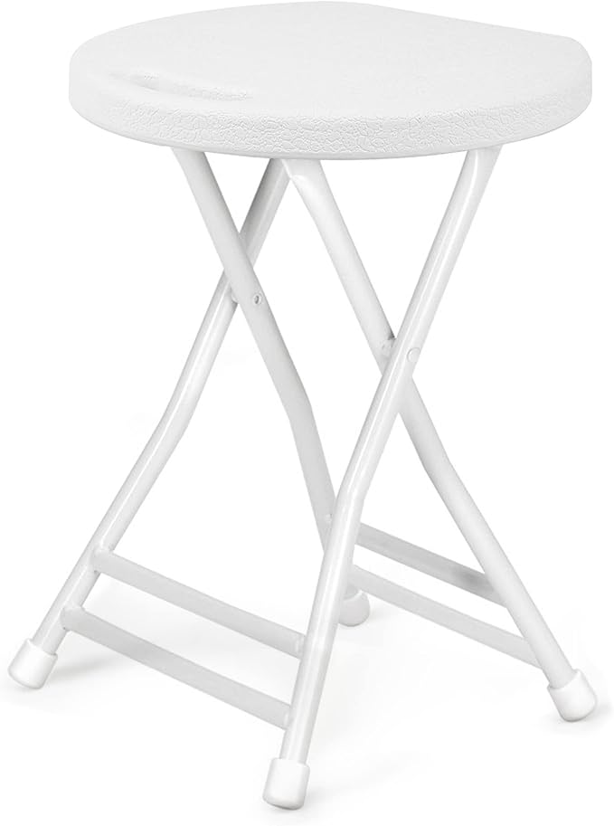 Folding Stool with Handle, Folding Chair,Folding Bar Stool with Non-Slip Feet,600 lbs Capacity,Indoor and Outdoor Foldable Stool for Adults(13"×11.5"×18")