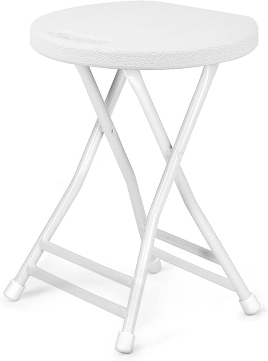 Folding Stool with Handle, Folding Chair,Folding Bar Stool with Non-Slip Feet,600 lbs Capacity,Indoor and Outdoor Foldable Stool for Adults(13"×11.5"×18")