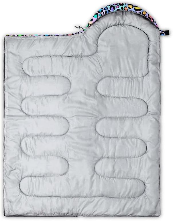 Sleeping Bag for Kids Adults,Brown Giraffe Fur Pattern-Lightweight Warm Portable Outdoor Indoor-Waterproof Cold Weather Resistant Sleeping Bag for Camping Hiking