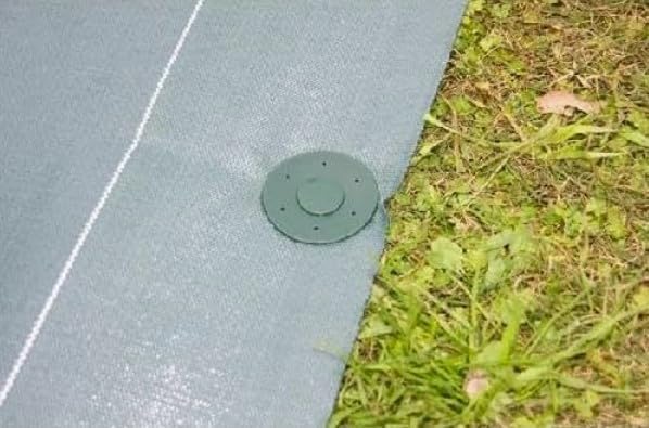 Set of 50 Ground Nails 7.08" (18 cm) - for Securing Tarpaulins - Mulch Tent Pegs - Dark Green