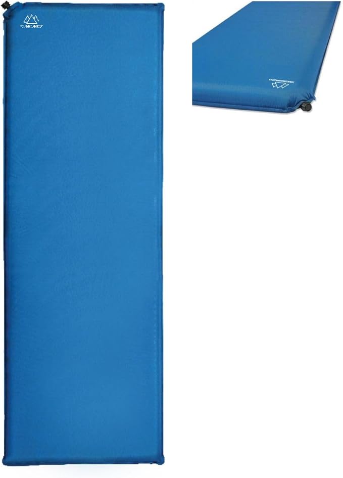 MOUNTAIN SUMMIT GEAR Self-Inflating Camp Pad - 2.5 Inches Thick (Air Mattress Camping Accessory Made by Caddis Sports)