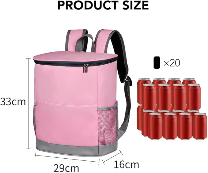 IYARKAI® Insulated Cooler Backpack, Backpack Cooler, 20 Can Backpack Cooler Leak Proof, Insulated Soft Cooler Bag, Lightweight, Cold-Weather Duffel Bag for Beach, Camping, Outdoor Activities