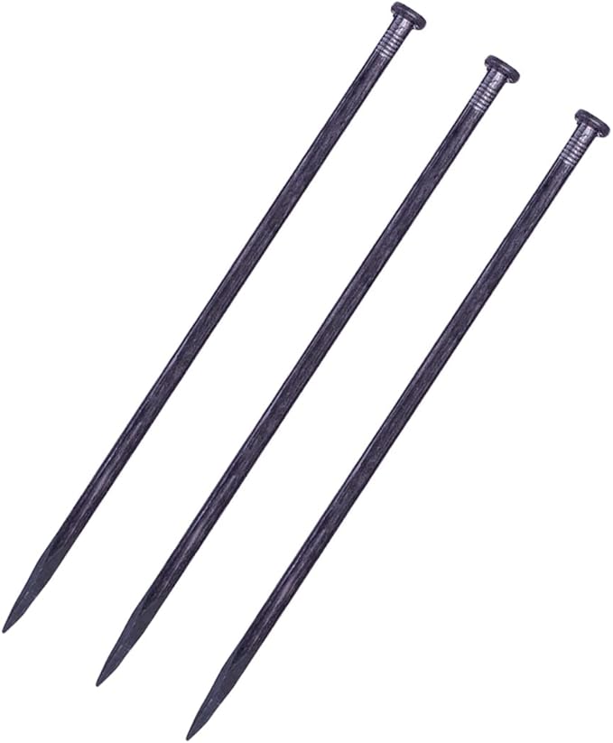 Ultra-Strong Landscape Spikes 12 Inch 25 Counts Metal Landscape Edging Anchoring Spikes, Heavy Duty Nails for Artificial Turf Spikes, Paver Edging, Timber Carpentry, Weed Barrier, Tent Pegs
