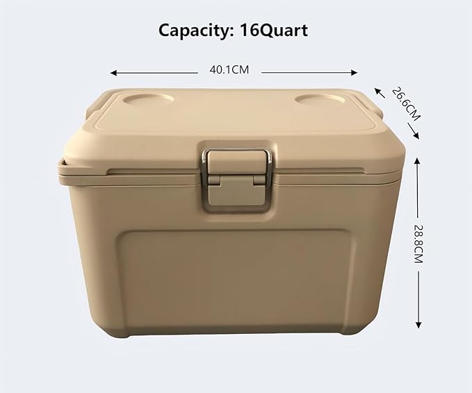 48 Quart Camping Cooler，Portable Cooling Box，Suitable for BBQ, Camping, picnics, and Other Outdoor Activities
