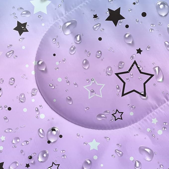 Datura home Kids Sleeping Bag for Boys,Lightcolor Purple Star-Lightweight Warm Outdoor Indoor-Waterproof Cold Weather Resistant Sleeping Bag for Camping Hiking(Star 32"*90")