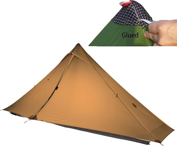 3FULGEAR Lanshan 1 Pro Upgraded Ultralight 1-Person Camping Tent – 3/4 Season, 20D Double-Sided Silicone Nylon, Waterproof, Lightweight for Hiking, Trekking, Climbing