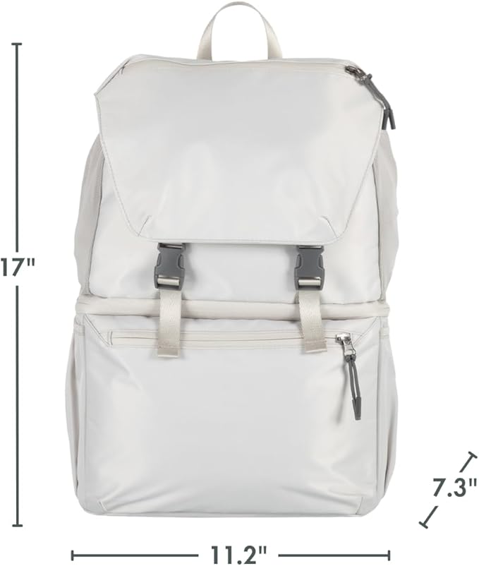PICNIC TIME Tarana Backpack Cooler, Insulated Leakproof Backpack Made With Recycled Bottles, Portable Ice Chest For Beach, Hiking, Camping, Picnic, Lunch, Travel, Outdoor Adventures (Halo Gray)