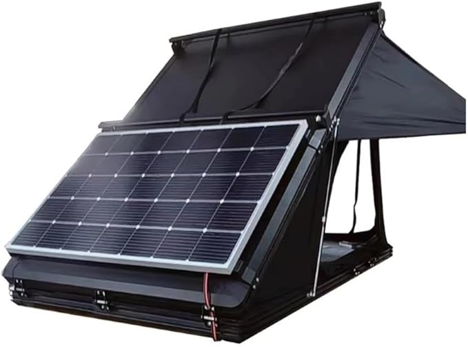 Triangle Hard Shell Rooftop Tent Outdoor Car Camping Tent Aluminum Hardshell Roof Top Tents with Solar Panel