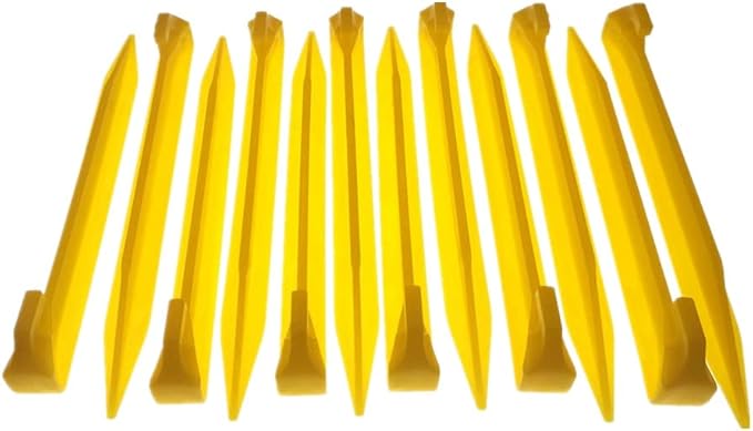 9 Inch Plastic Tent Stakes -24 pcs Heavy Duty and Larger Durable Tent Pegs Spike Hook for Campings Outdoor and Garden Lawn, Sturdy Canopy Stakes Accessories Suitable for Sand Beach Woods