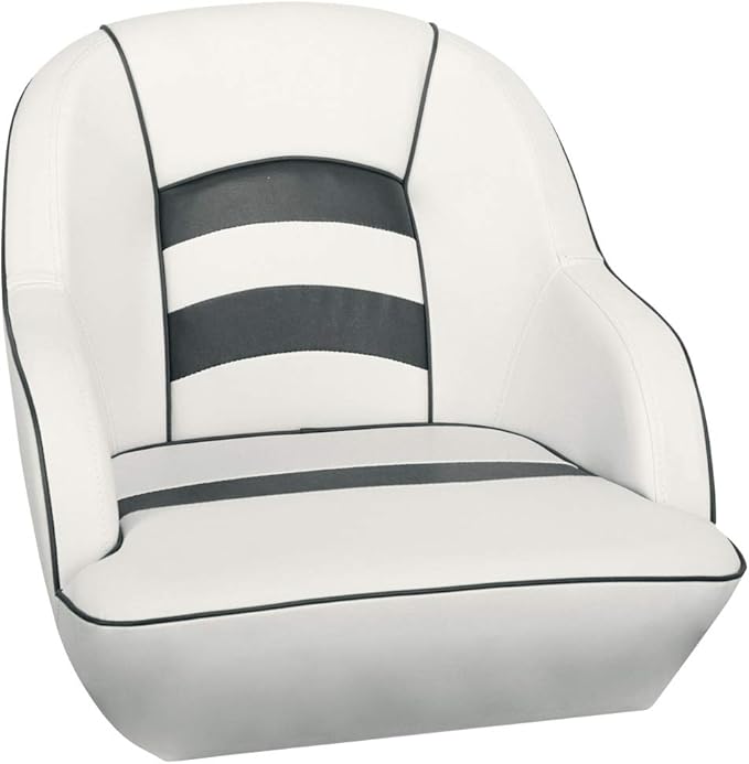 Bucket Pontoon Boat Seat (White/Gray)