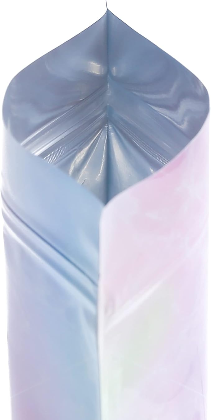 QQ Studio Smell Proof Colorful Sample Bags for Gummies and Dry Herbs, Odor Locking Designed Candy Storage Bags with Heat Seal (Rainbow, 2.75 x 4 Inch (100 Bags))