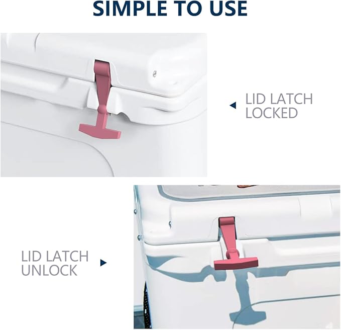 Replacement Lid Latches (2 Pack) Compatible with All Yeti,RTIC, Other Related Hard Coolers,Made of Premium Hard Durable Rubber, Easy to Install
