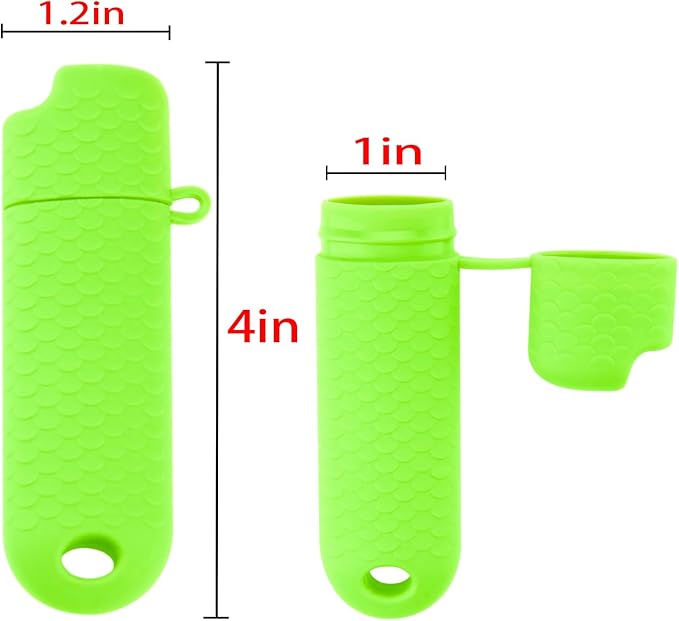5 Pcs Waterproof Lighter Case Cover Holder for BIC Regular Lighters Sleeve Type J6 Outdoor Survival Multipurpose Seal Lighter Pouchfor Hiking and Camping (Light Green)