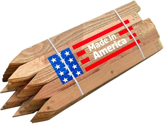 Sandbaggy 2 Ft Wood Stakes (1" X 3" X 24") - Made in The USA - 3" Extra Wide Stakes for Concrete Forms, Garden, Yard, Grading, Survey, Plants, Signs (Douglas Fir Wood, 2100)