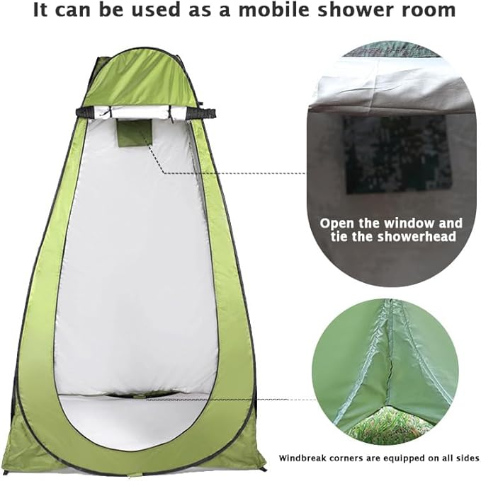 Portable Toilet with Pop Up Privacy Tent,XL Large Portable Toilet for Adults, Outdoor Camping Shower Tents Changing Room Emergency Folding Toilet Tent Kit with Carry Bag for Camping