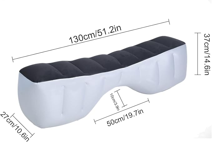 Inflatable Car Air Mattress Back Seat Bed with Air Pump,Thickened Portable Car Travel Sleeping Camping Air Mattress Blow Up Bed for Car Universal SUV