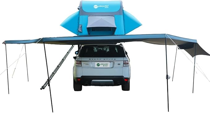 Waterproof Portable Inflatable Car Roof Top Tent Camping Tent with Skylight for Family Outdoor Camping Fishing