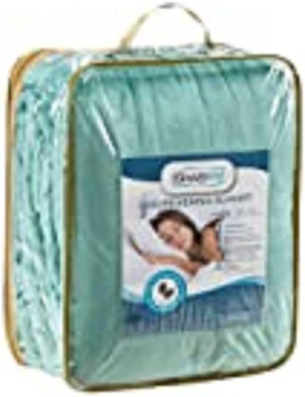 Beautyrest Heated Plush Elect Electric Blanket with 20 Heat Level Setting Controllers Equip with Secure Comfort Technology and 10 Hours Auto Shut Off, Full: 80x84, Aqua,BR54-0904