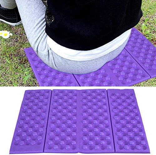 VGEBY1 Camping Foam Pad, Foldable Seat Cushion Waterproof Folding Camping Mat Foam Seat Pad (+Black)