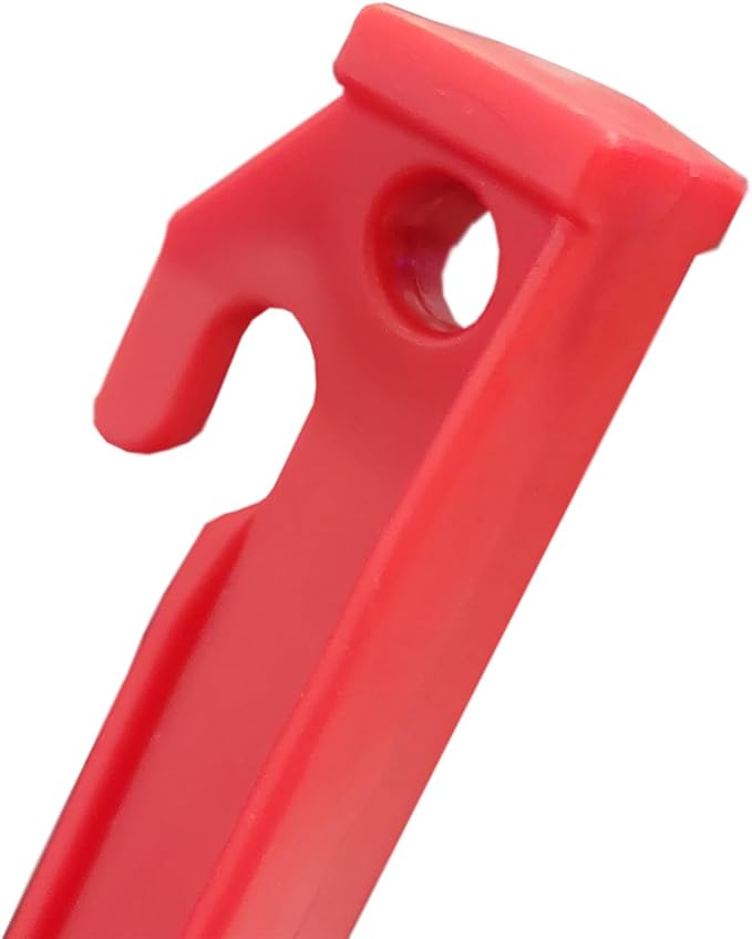 24 Pcs 9 Inch (225mm) Durable Tent Pegs Plastic Spike Hook Awning Camping Caravan Visual Marker Outdoor Camping Inflatable Stakes Canopy (Red)