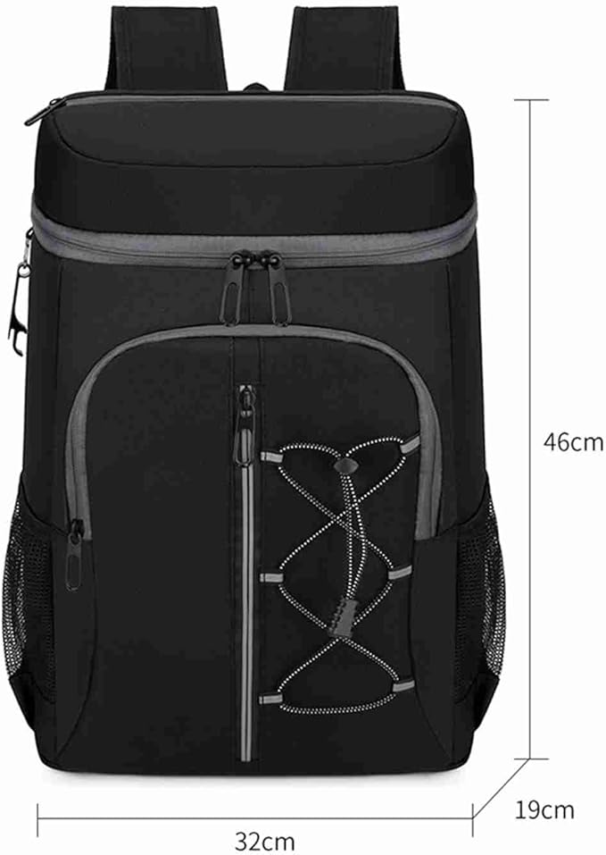 Insulated Cooler Backpack Leak Proof Aluminum Foil Inner Oxford Exterior for Camping Hiking Outdoors