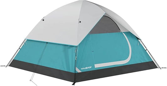 HAUSHOF 2/4-Person Family Dome Tent with Removable Rain-Fly, Easy Set Up Portable Camping Tent for Backpacking Hiking Backyard Outdoor, Green/Blue/2-person/4-person