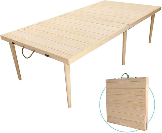 30 * 60 Low Picnic Table for Sitting on The Floor，Foldable Table for Patoi,Garden,Beach,Camping,with a Clear Varnish,Natural