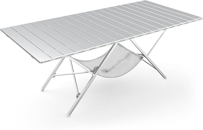 ONEFOREST One-Step Fold Up Camping Table, Portable Folding Camp Table, Lightweight Carry Table for Outdoor Hiking Picnics BBQ Cooking