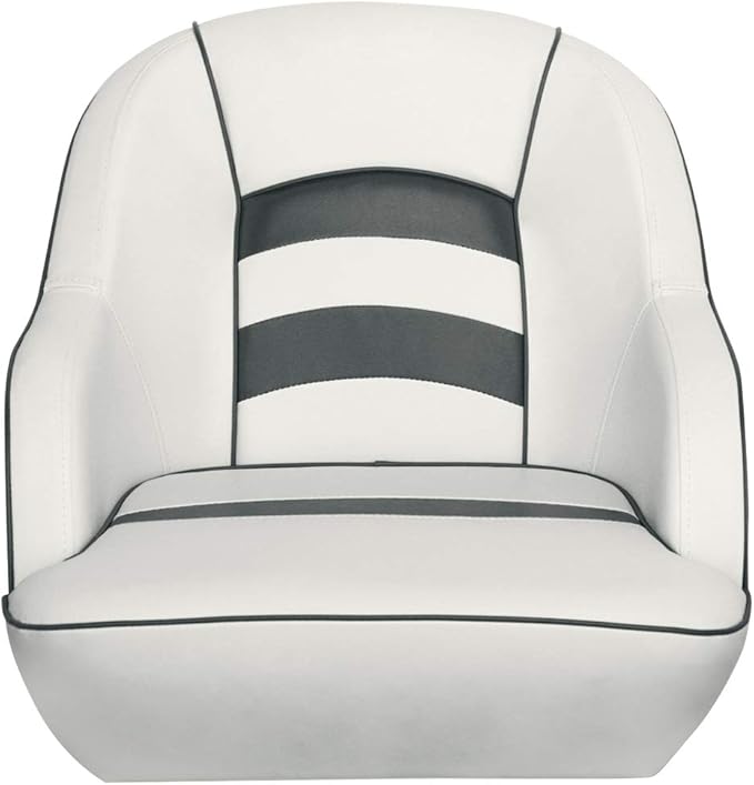 Bucket Pontoon Boat Seat (White/Gray)