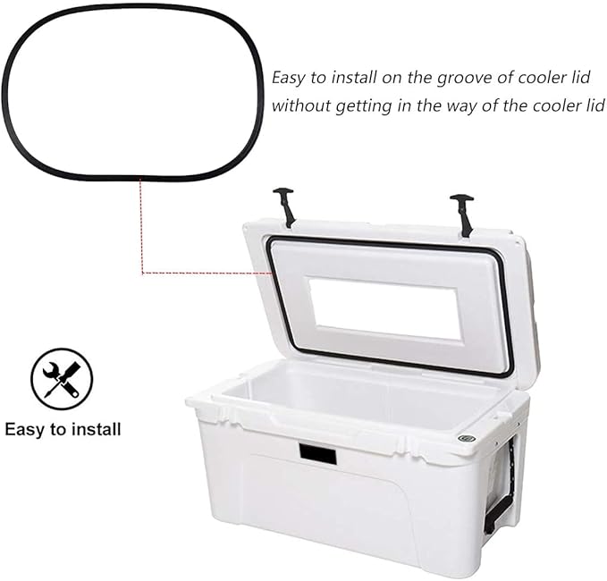 6 ft Cooler Lid Gasket Replacement Compatible with Yetii RTIC 20qt or 45qt Coolers