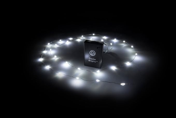 Brightz CoolerBrightz LED Cooler Light Rope - White - Waterproof Ice Chest Rope Light for Cooler - Colorful Bright Micro-LED Lights - Compatible with Yeti, ORCA, Igloo, Coleman and Ozark Ice Chests