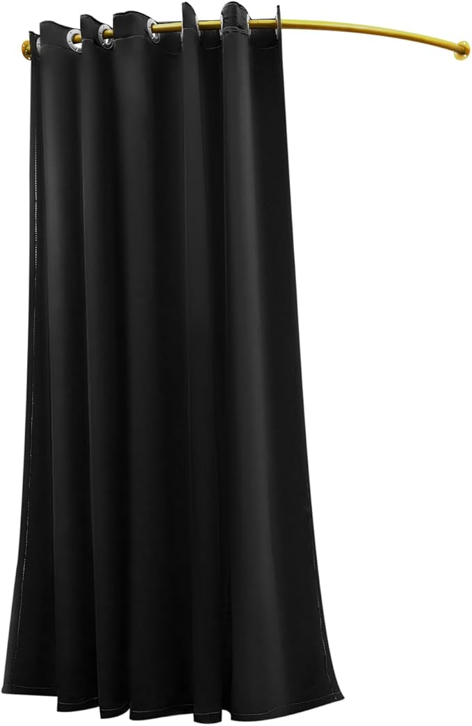 Clothing Store Fitting Room, Clothing Store Dressing Room, U-Dressing Room Privacy Protection Changing Room Divider, Dressing Room Fitting Room for Boutique, Curtain Room Divider (C-shaped-Black)