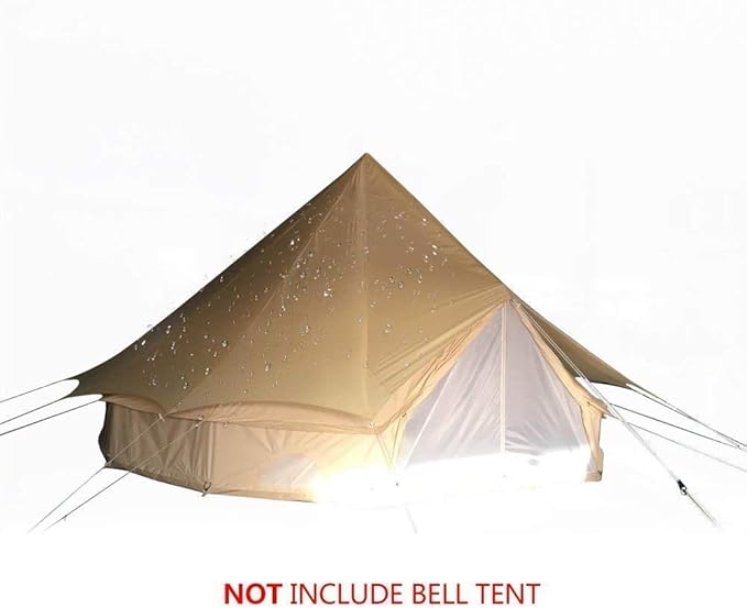 UNISTRENGH Waterproof Tent Tarp Cover Sunshade Heavy Duty Roof Shelter for 3M 4M 5M 6M 7M Bell Tent (Sunshade, for 5M/16.4ft Tent)
