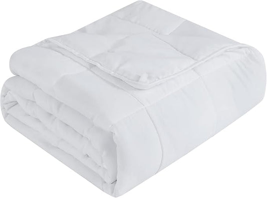 L'AGRATY Weighted Blanket - 60"x80" 15lbs Cooling Breathable Heavy Blanket Microfiber Material with Glass Beads for Adult All-Season Summer Fall Winter Soft Thick Comfort