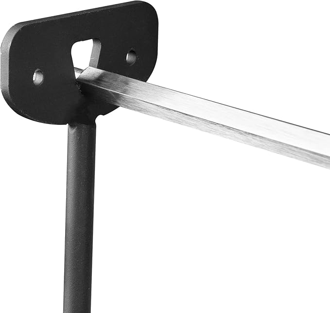 only fire Spit Rotisserie Outdoor Camp Grill with Support Legs for Outdoor Campfire Grilling - 35×5/16" Square Spit Rod