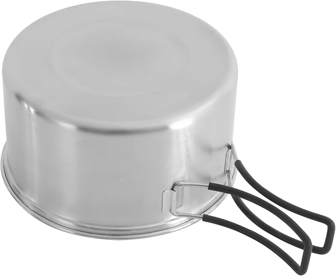 Camping Cookware Set Portable Camping Cooking Set 304 Stainless Steel Camping Pots and Pans Set Campfire Cooking Equipment with Storage Bag for Outdoor Camping Hiking Picnic for 2-3