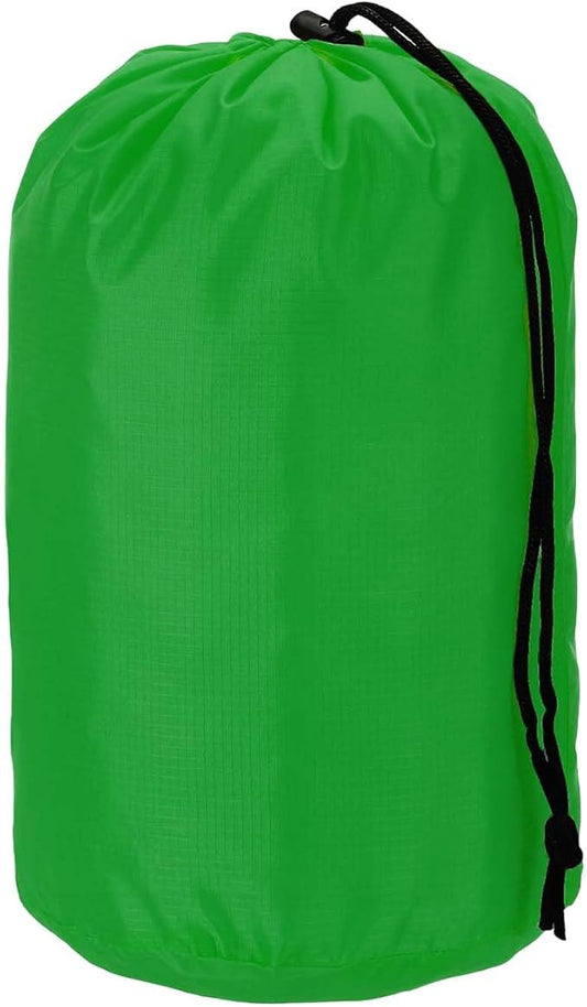 Stuff Sack, Nylon Waterproof Storage Sacks Portable Drawstring Dry Stuff Bag Gear Organization with Toggle, 5x10Inch Fit for Backpacking Camping Traveling Hiking(Green)