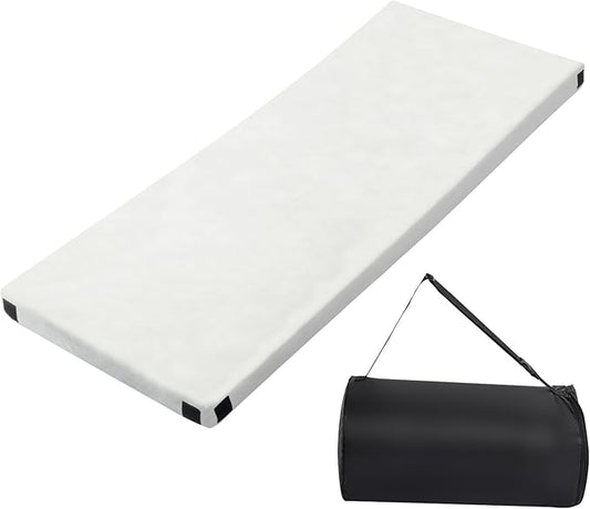 75x25x2.5in Portable Outdoor Sleeping Mat for Adults,Memory Foam Camping Mattress,Indoor Roll Up Floor Sleeping Mat,Camp Tent Cot Mattress Pad,for Travel, Hiking, Yoga