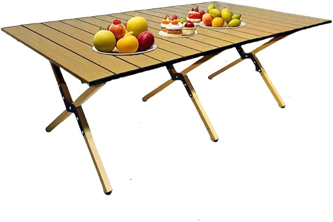 Portable Low Alluminum Roll Up Travel Folding Table for Beach, Camping, & Picnic – Compact, Lightweight, Multi-Purpose for Indoor & Outdoor Use